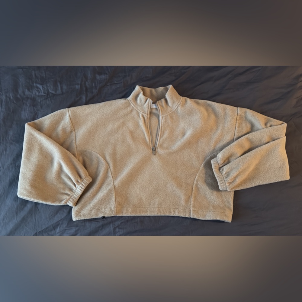 OAK + FORT fleece quart zip size Medium